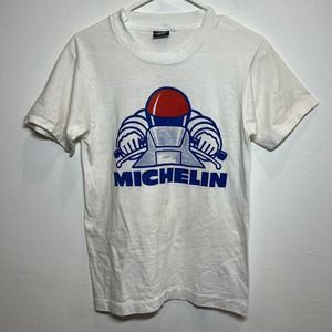 Vintage Michelin Man Single Stitch T Shirt Parts Unlimited Motocross Advertising